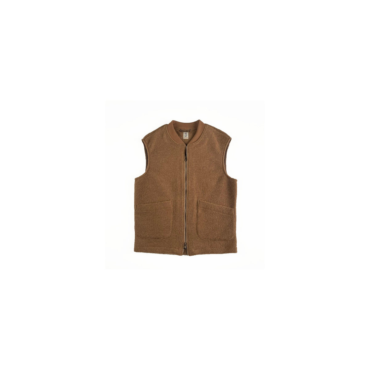 V46 OLIVER Vest Zip Lana Cotta