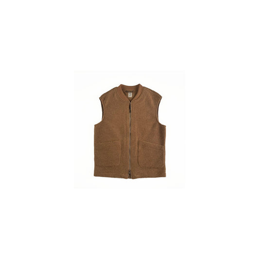 V46 OLIVER Vest Zip Lana Cotta